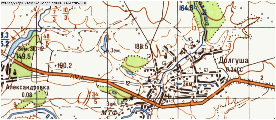 Карта с долгоруково липецкой области улицами