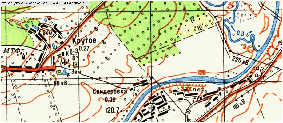 Топографическая карта липецкой области