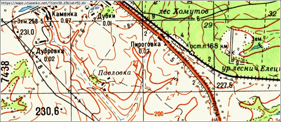 Карта измалковского района липецкой области с селами