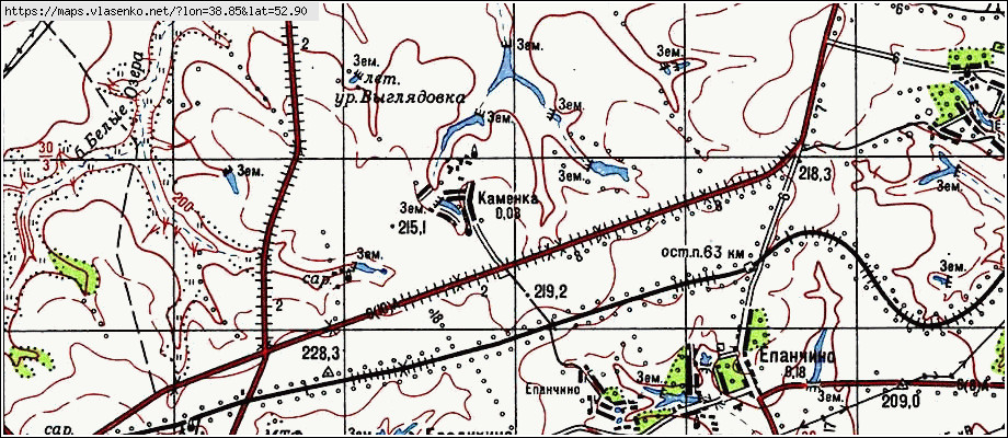 Подробная карта каменки