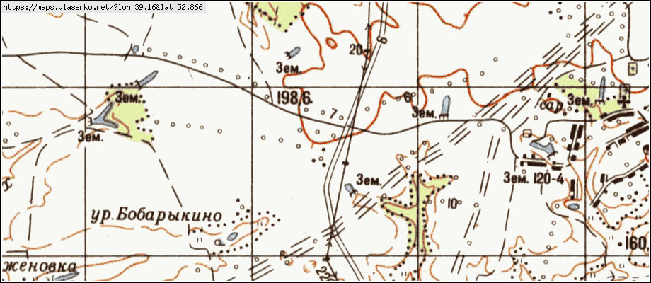 Карта краснинского района