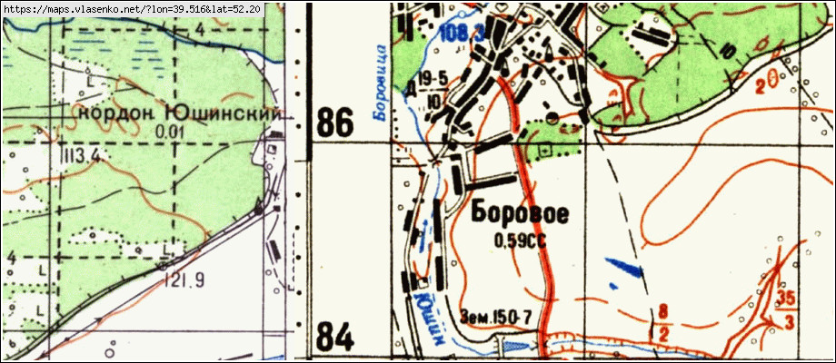 Карта усманского района липецкой области подробная с населенными пунктами и дорогами