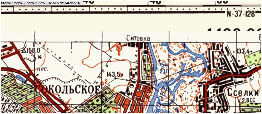 Топографическая карта липецкой области