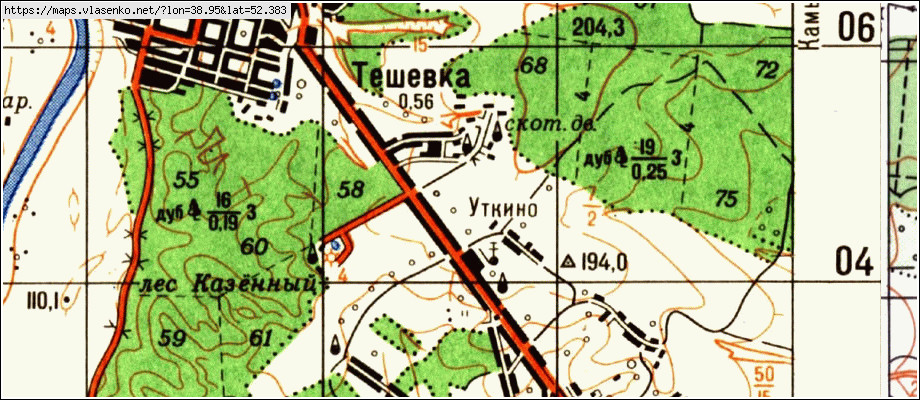 Спутниковая карта задонского района липецкой области в реальном времени