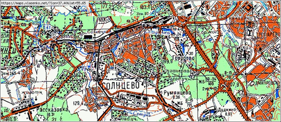 Карта москвы солнцево на карте