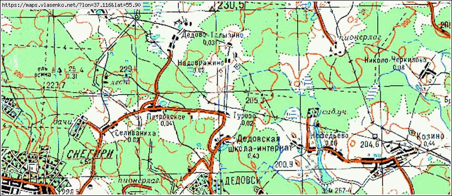 Турово серпуховский район карта