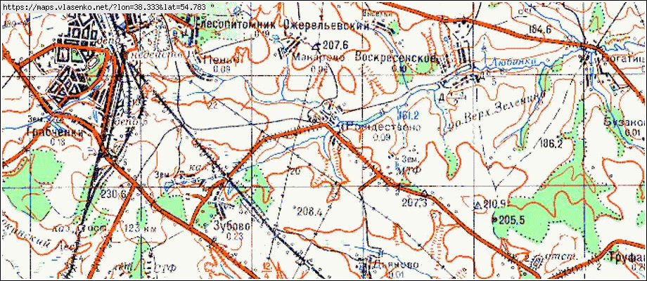 Карта каширского района московской области