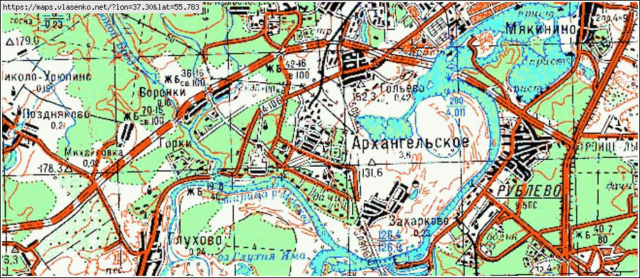 Карта поселок архангельское