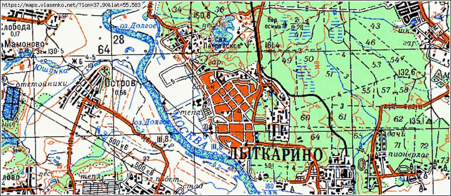 Карта города лыткарино с улицами и номерами домов