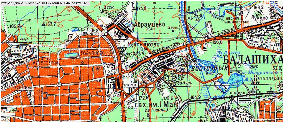 Карта МОСКВА, Москва область, Москва район