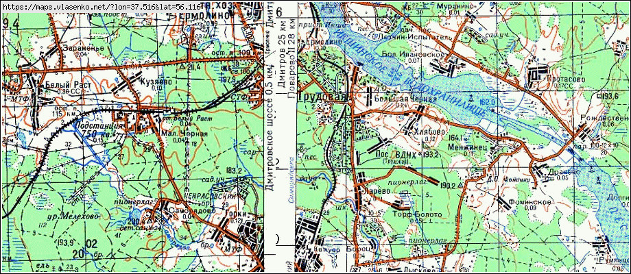 Карта мытищинского района московской области