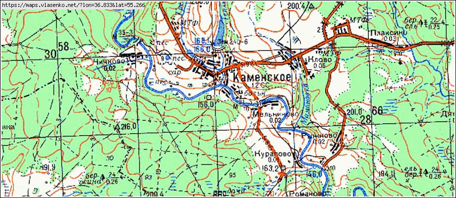 Спутниковая карта каменского района