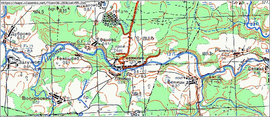 Тульская область ревякино карта поселок