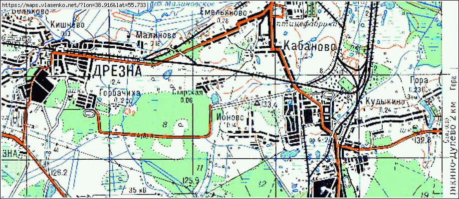 Карта орехово зуевского района подробная с деревнями