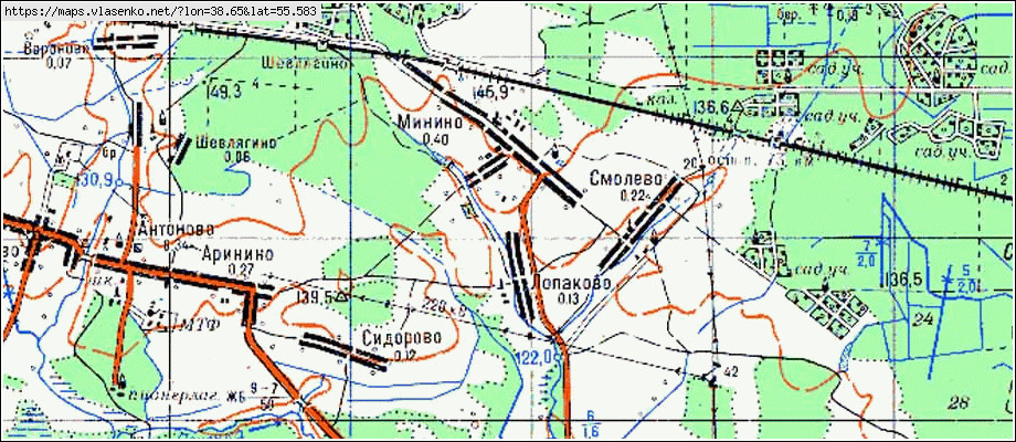 Старая карта зуевского района