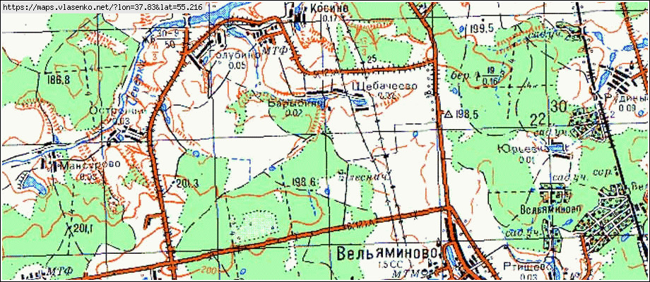 Карта подольского района московской