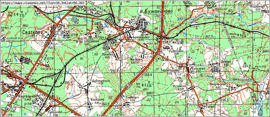 Карта сергиево посадского района московской области с поселками и деревнями подробная