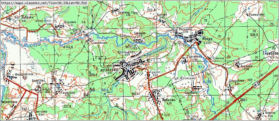 Карта кузнецы павлово посадский район