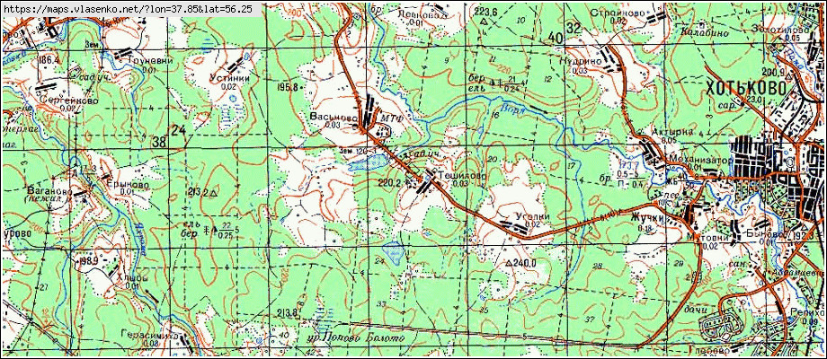 Топографическая карта сергиево посадского района