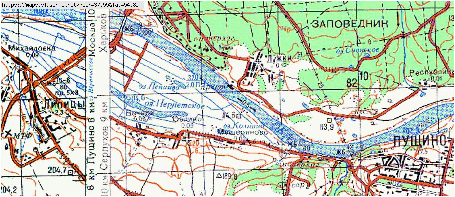 Карта дракино серпуховской район