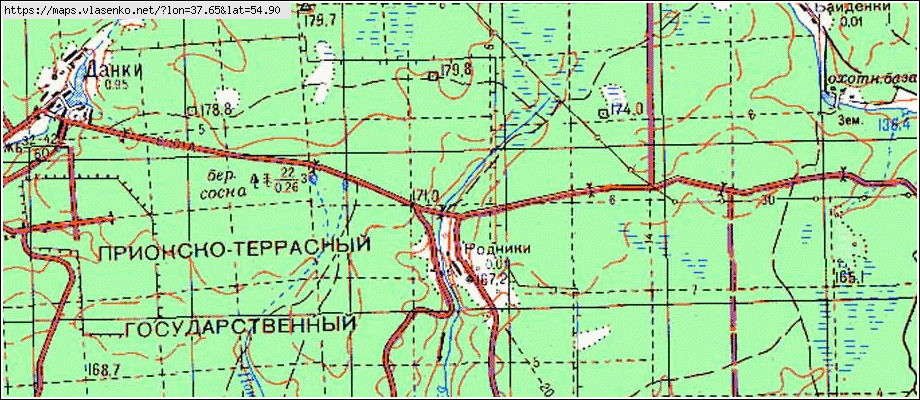 Карта серпуховского района московской области с деревнями и дорогами