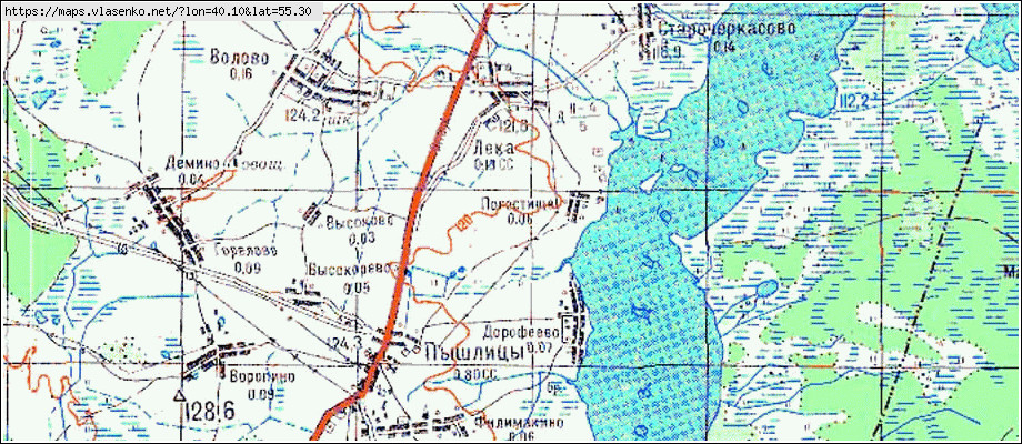 Спутниковая карта шатурского района московской области