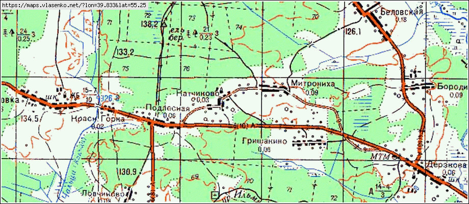 Карта шатурского района московской области