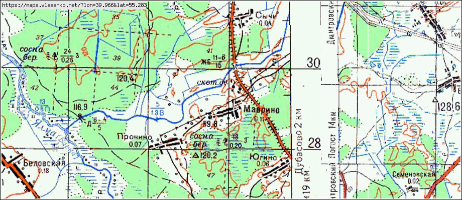 Спутниковая карта шатурского района московской области