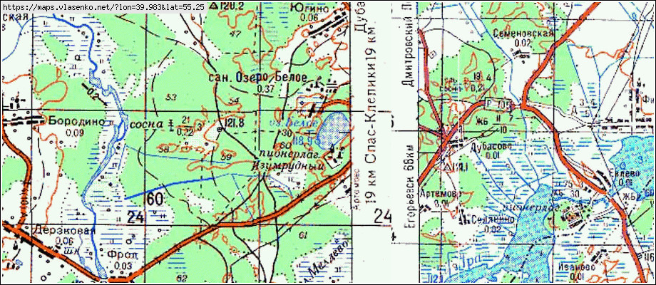 Белое озеро шатура карта