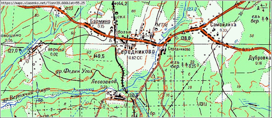 Карта шатурского района московской области подробная