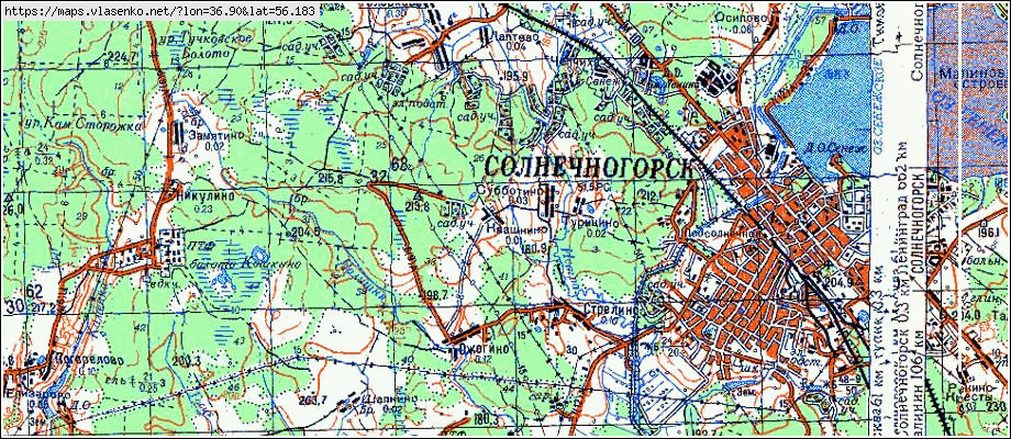 Карта солнечногорского района московской области