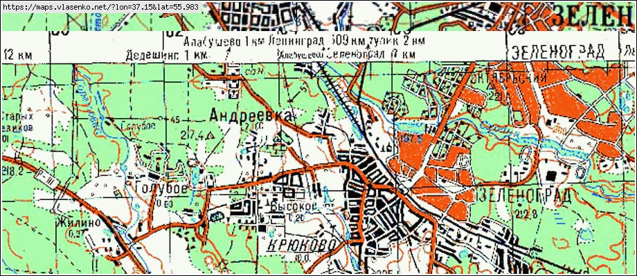 Солнечногорское карта поселка