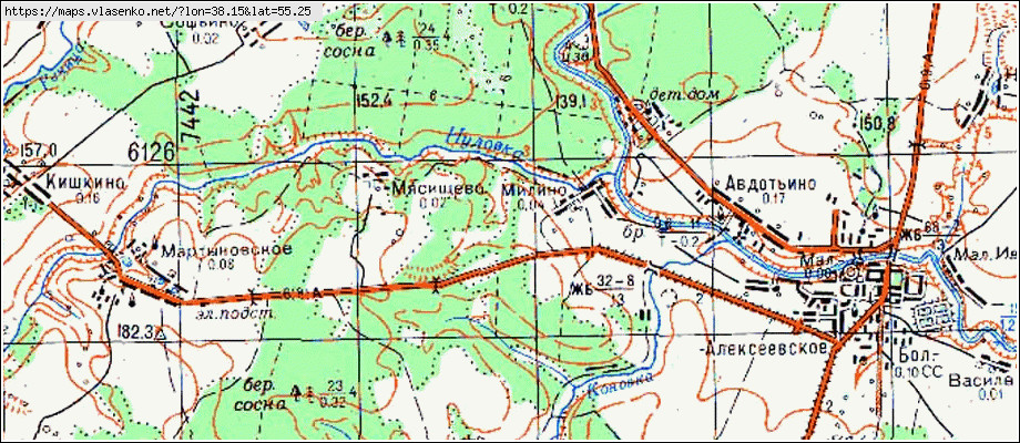 Ступинский район карта