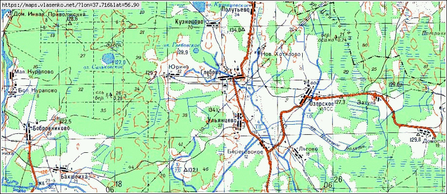 Карта талдомского района московской области