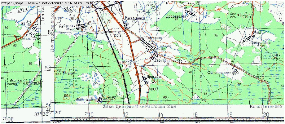 Карта талдомский район московская обл