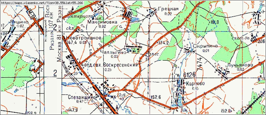 Тульская область воскресенское карта