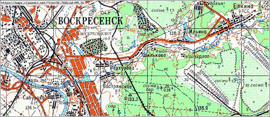 Карта воскресенского района московской области с деревнями