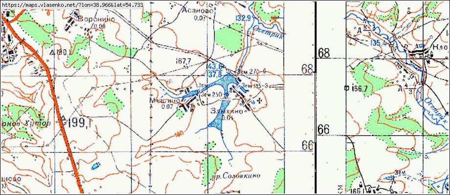 Карта зарайского района московской области с деревнями