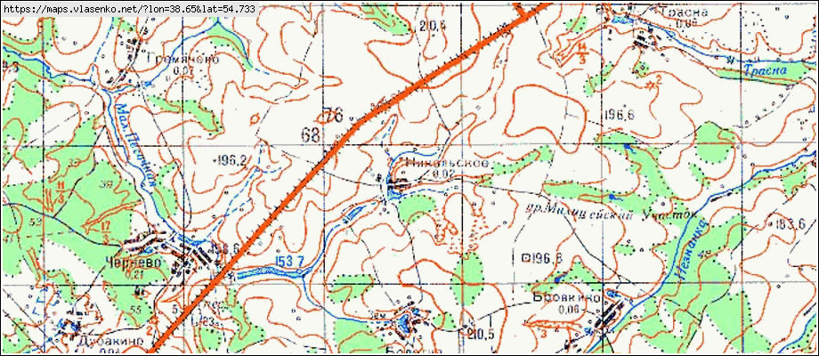 Карта зарайского района московской области с деревнями