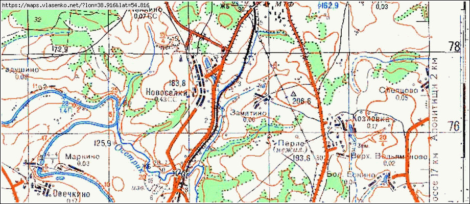 Карта новоселки московская область