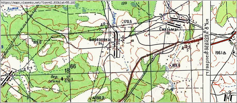 Карта березовка спутник