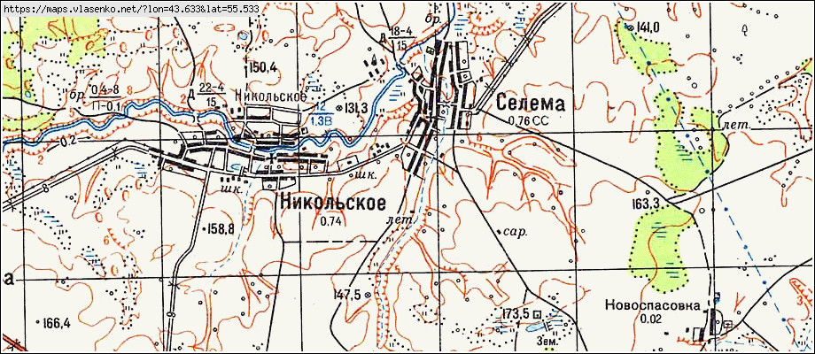 Карта арзамасского района нижегородской области с селами и деревнями