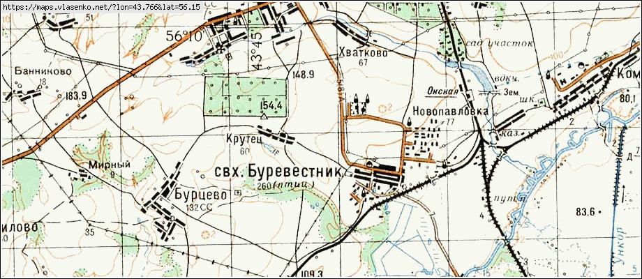 Карта богородского района нижегородской области с населенными пунктами подробная