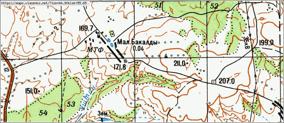 Карта малое томылово