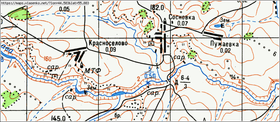 Карта большемурашкинского района