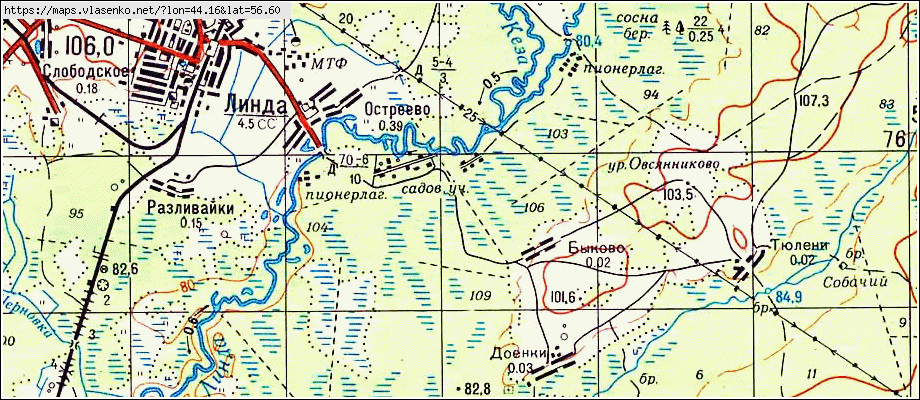 Борский район карта