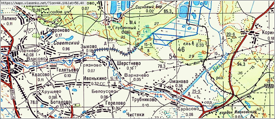 Карта бор нижегородской области с улицами и домами подробная