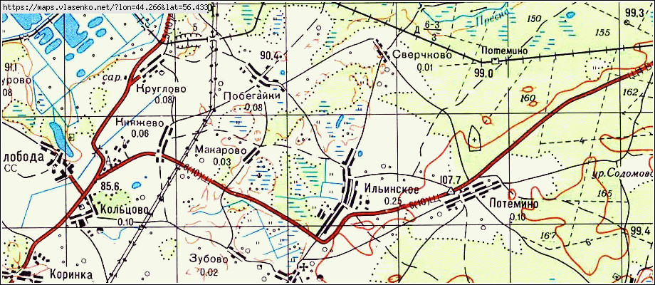 Карта с ильинское