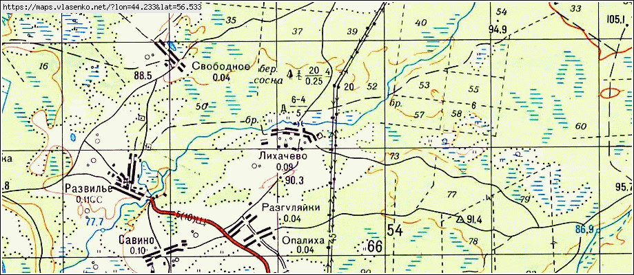 Борский район карта