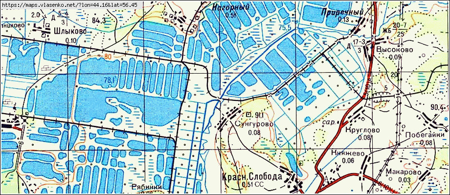 Рекшино нижегородская область карта